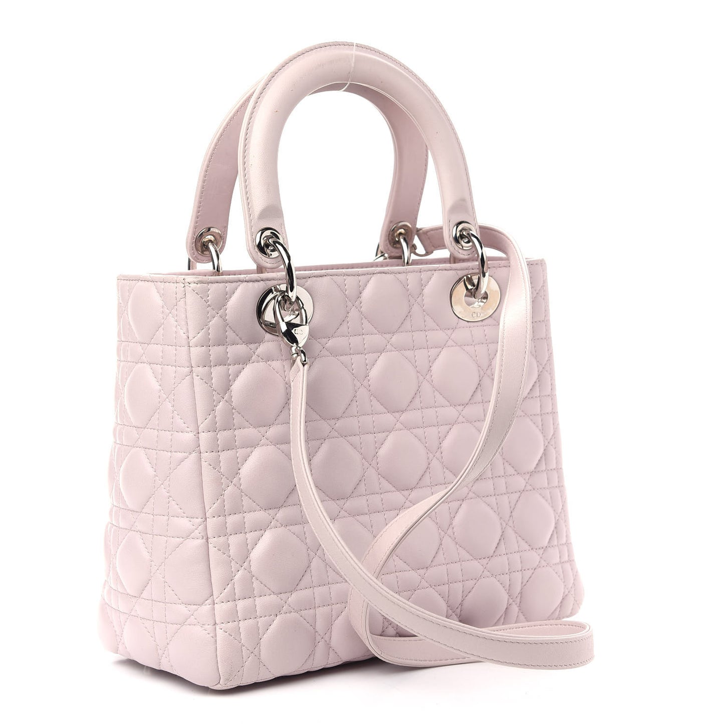 Lambskin Cannage Medium Lady Dior Light Pink