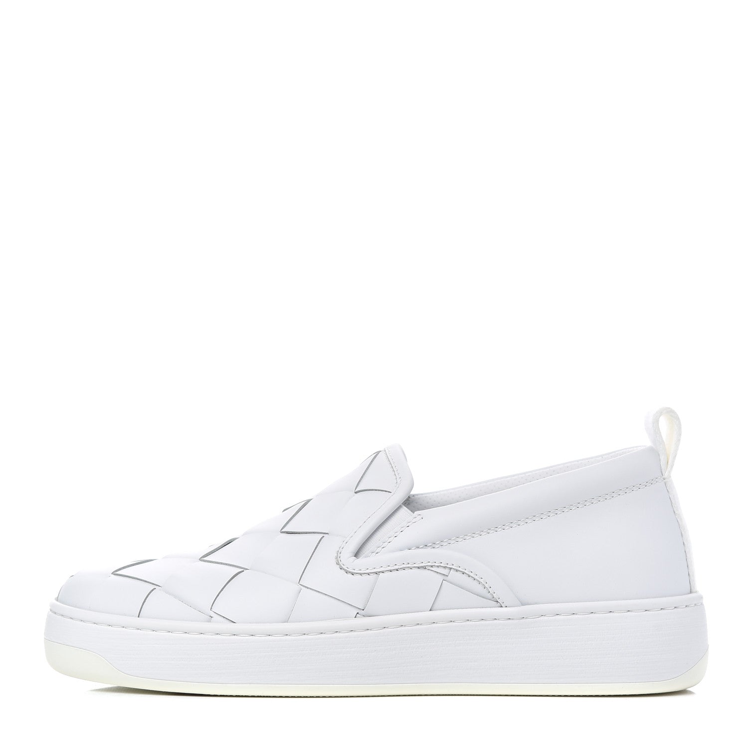 Bottega Veneta Nappa Intrecciato Slip On Sneakers 39 White 1 of 12