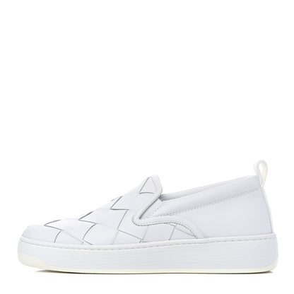 Bottega Veneta Nappa Intrecciato Slip On Sneakers 39 White 1 of 12