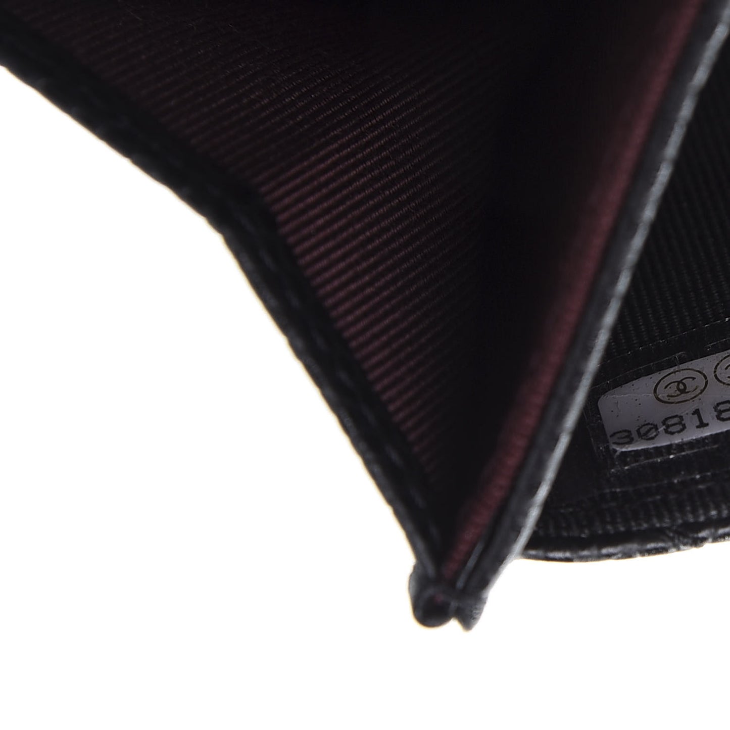 Caviar Quilted Flap Card Holder Wallet Black