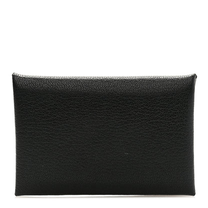 Hermes Chevre Mysore Calvi Card Case Black 1 of 8
