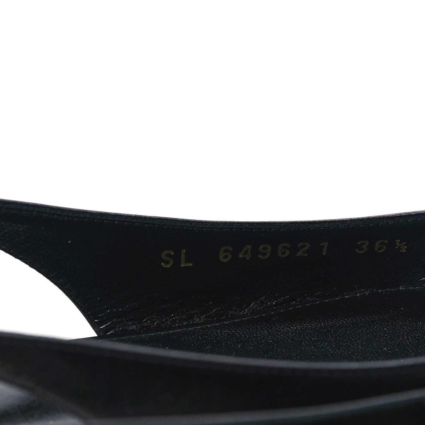 Patent Smooth Lambskin Anais Slingback Flats 36.5 Black Navy