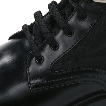 Prada Spazzolato Rois Nylon Metal Triangle Logo Monolith Pouch Pocket 55mm Boots 37 Black 16 of 16