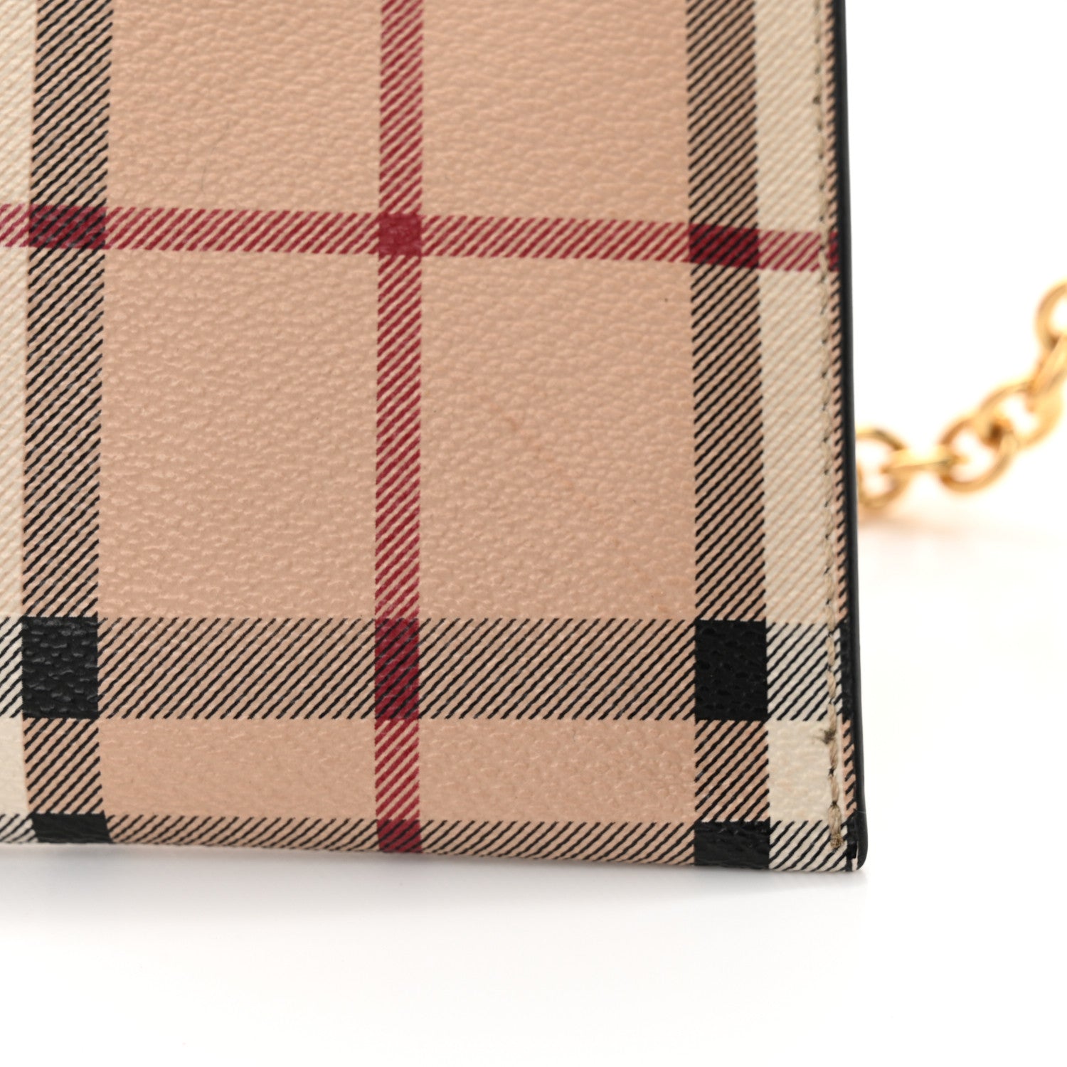 Burberry Haymarket Check Peyton Crossbody Clutch Bag Toffee 12 of 13