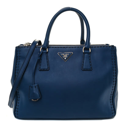 Prada City Calf Hand Stitched Medium Galleria Double Zip Tote Bleuette 1 of 10