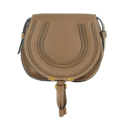 Chloe Calfskin Mini Marcie Round Crossbody Bag Nut 1 of 9
