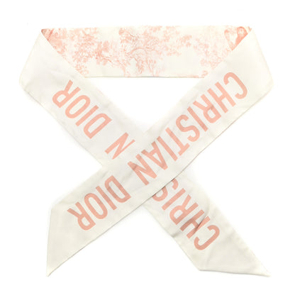 Christian Dior Silk Toile De Jouy Mitzah Scarf Pink 1 of 3