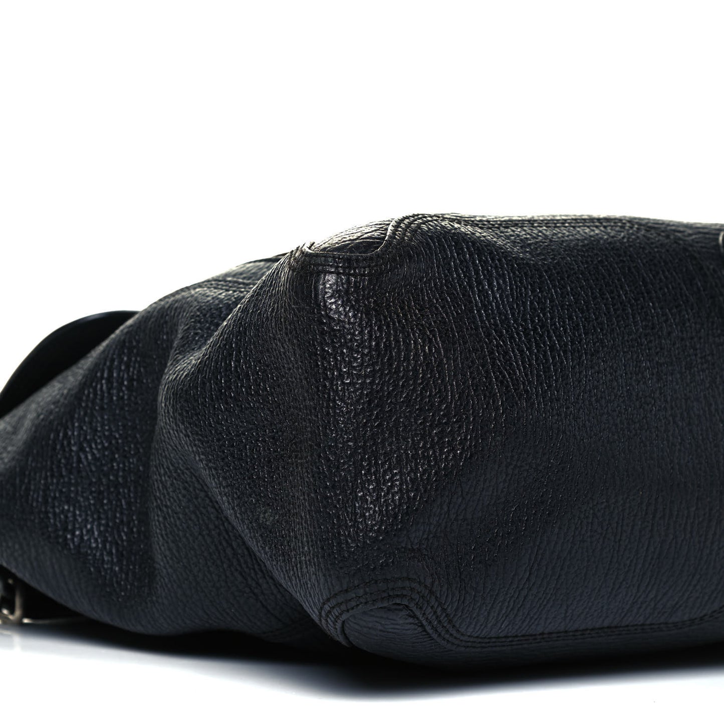 Textured Calfskin Large Pashli Satchel Black