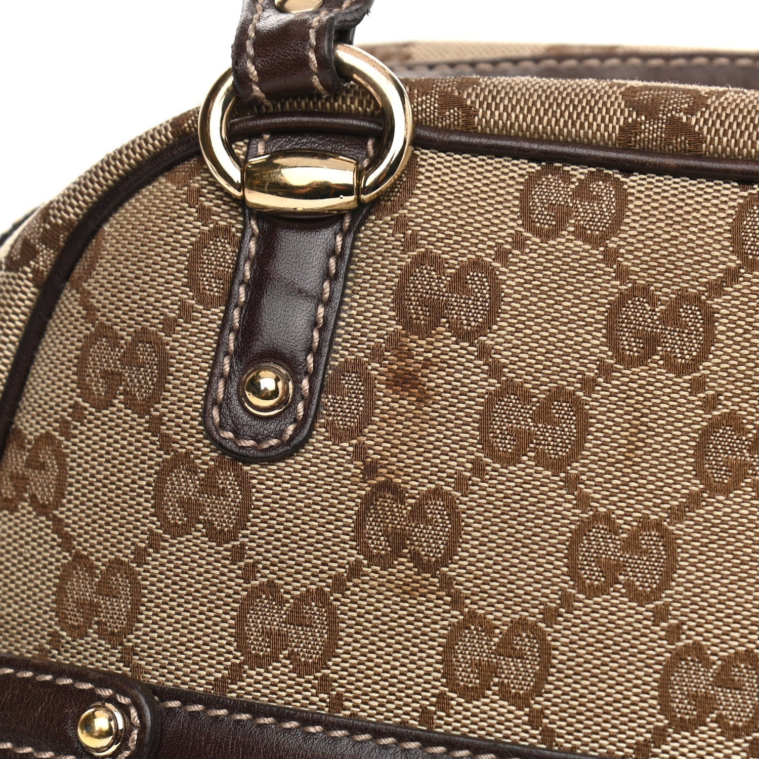 Gucci Monogram Large Wave Boston Dark Brown 12 of 13