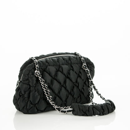 Chanel Nylon Bubble Quilt Shoulder Bag Black 3 of 7