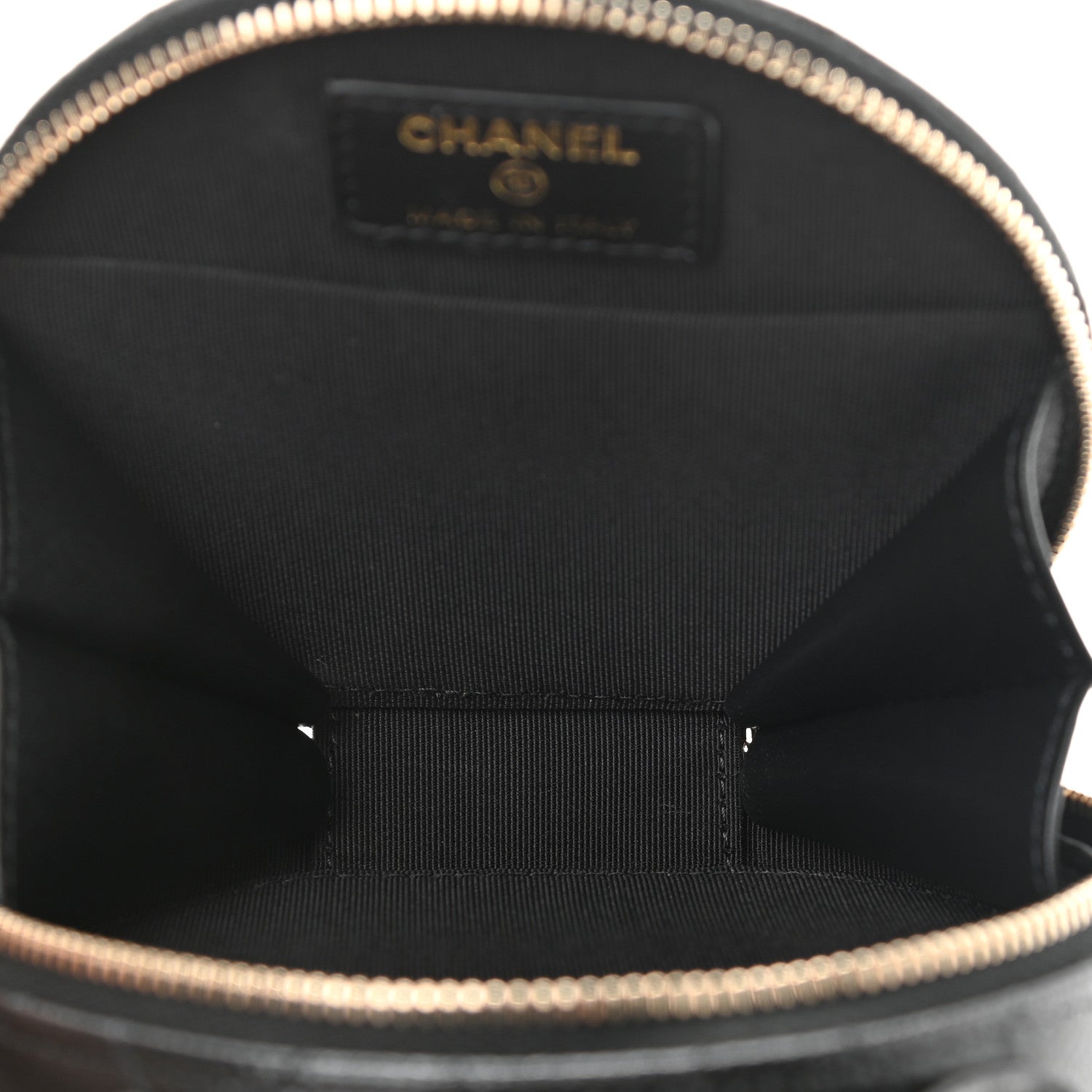 Chanel Caviar Quilted Round Handle With Care Vanity With Chain Black 7 of 12