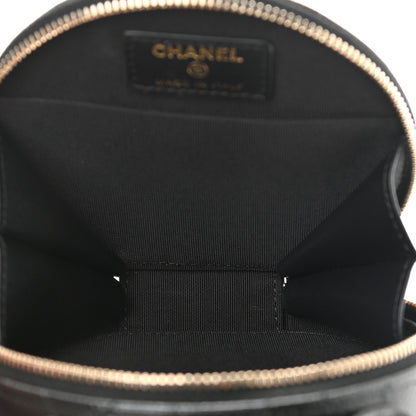 Chanel Caviar Quilted Round Handle With Care Vanity With Chain Black 7 of 12