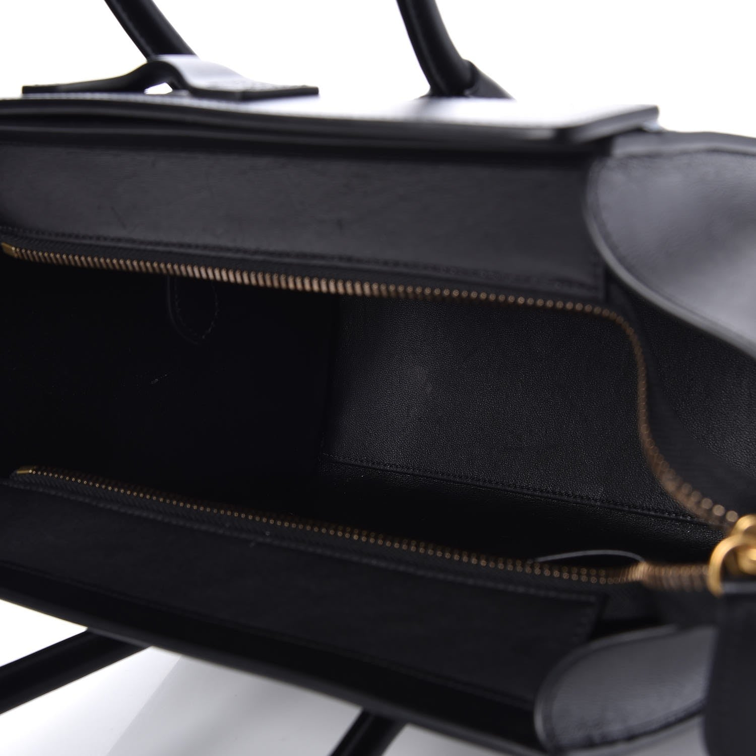Celine Smooth Calfskin Multicolor Double Stitching Micro Luggage Black 5 of 7