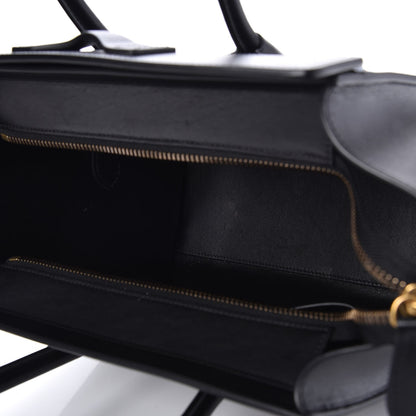 Celine Smooth Calfskin Multicolor Double Stitching Micro Luggage Black 5 of 7