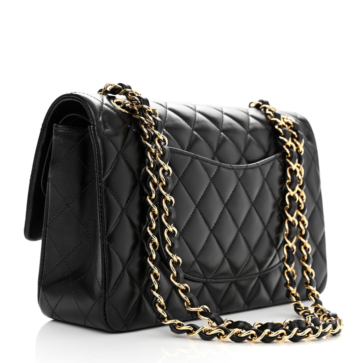 Chanel Lambskin Quilted Medium Double Flap Black 2 of 11