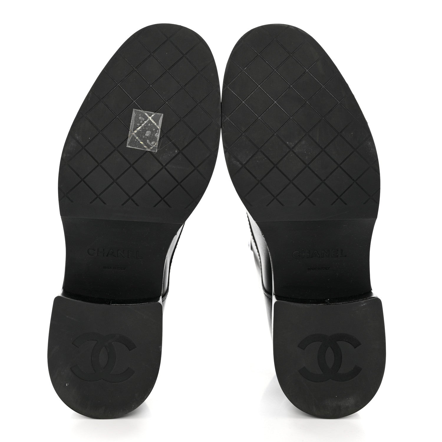 Chanel Calfskin Velvet CC Cap Toe Boots 38 Black 5 of 10