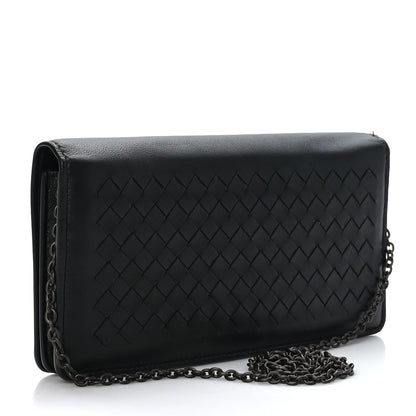 Bottega Veneta Nappa Intrecciato Continental Wallet on Chain Black 3 of 10