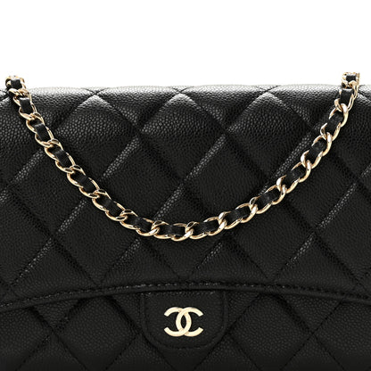 Chanel Caviar Quilted Phone Holder Wallet on Removable Chain Black 9 of 13