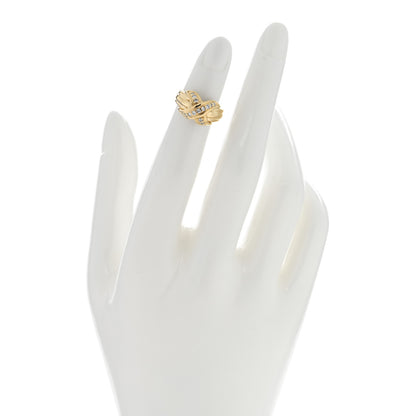 Tiffany 18K Yellow Gold Diamond Signature X Ring 44 3 2 of 4