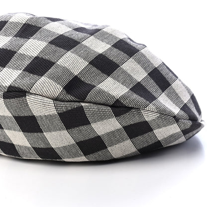Mansur Gavriel Canvas Check Top Handle Bag Black White 8 of 11