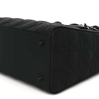 Christian Dior Ultra Matte Calfskin Cannage Medium Lady Dior Black 10 of 10