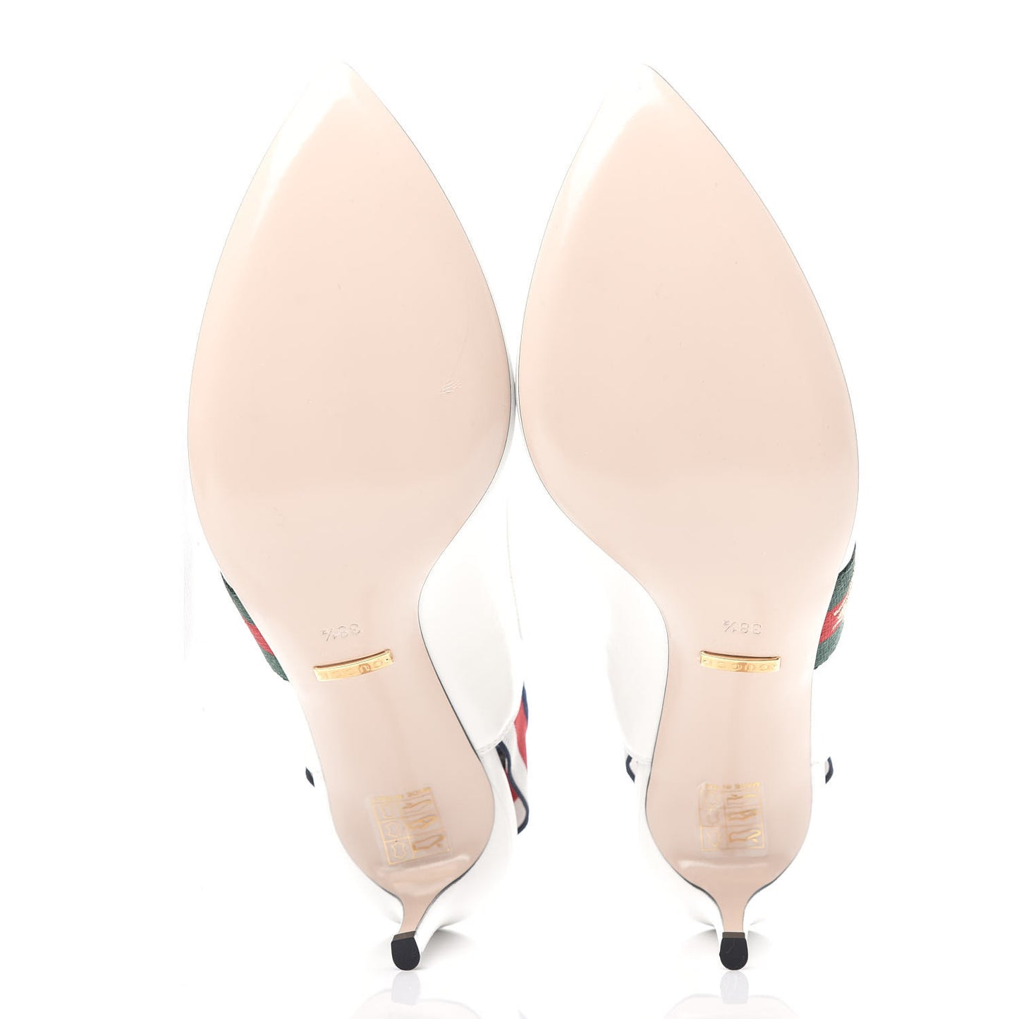 Malaga Kid Web Sylvie Mid Heel Slingback Pumps 38.5 White