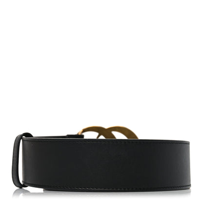 Gucci Moon Calfskin Pearl Double G 40mm Belt 80 32 Black Cream 2 of 4