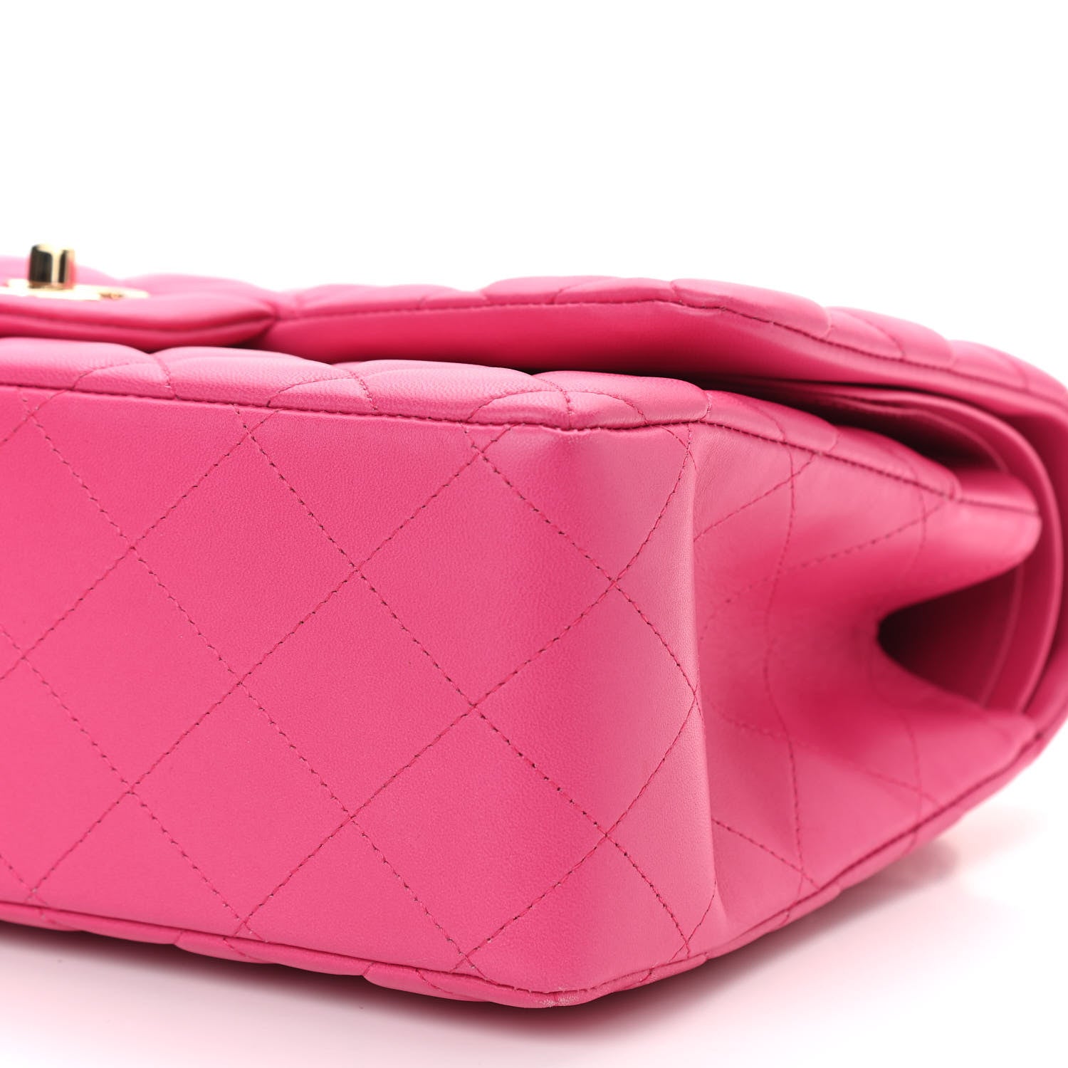 Chanel Lambskin Quilted Jumbo Double Flap Fuchsia 10 of 10