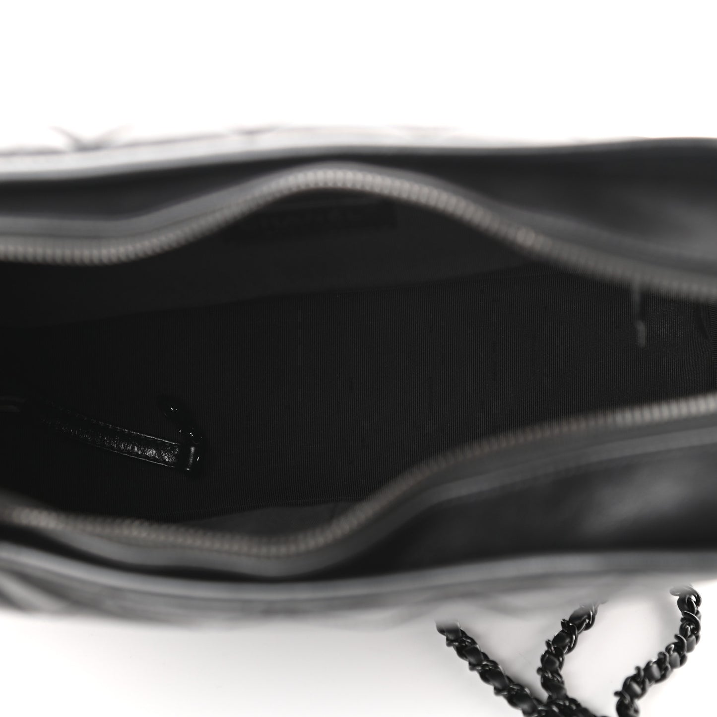 Aged Calfskin Quilted Medium Gabrielle Hobo Black