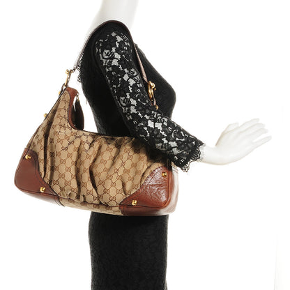 Gucci Monogram Medium Jockey Hobo Brown 2 of 7