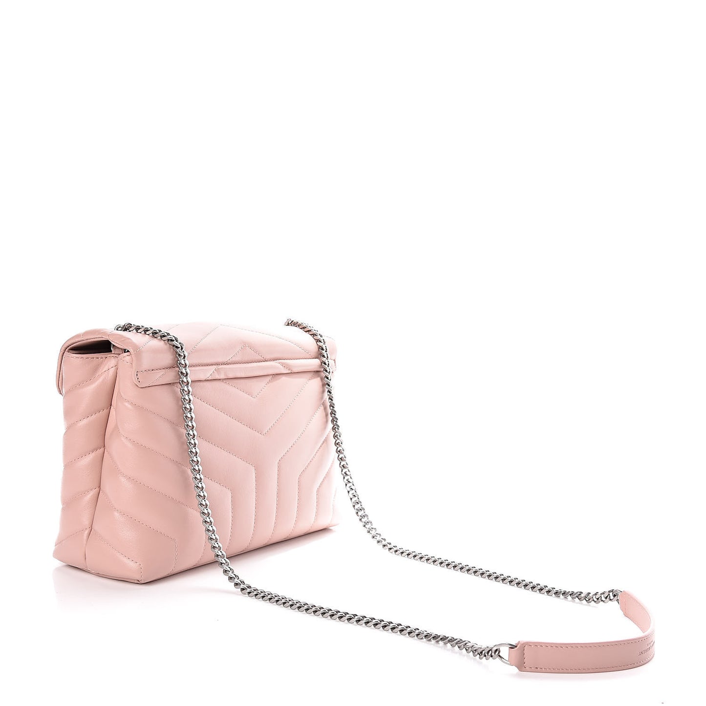 Calfskin Y Quilted Monogram Small Loulou Chain Satchel Rose Antic