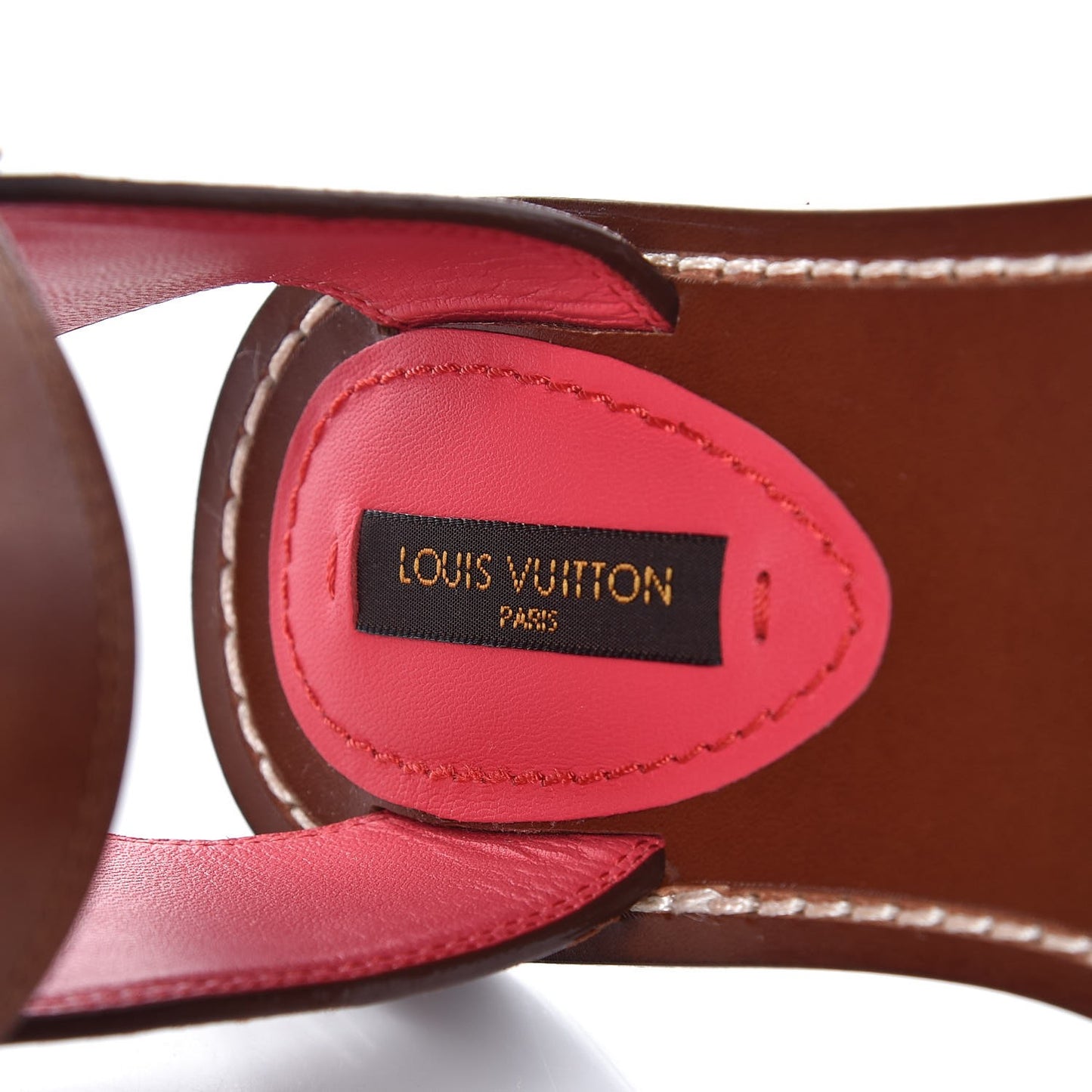 Calfskin Monogram Ocean Drive Flat Sandals 36 Cognac