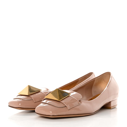 Valentino Garavani Patent One Stud Ballerina 20mm Flats 41 Rose Cannelle 3 of 9