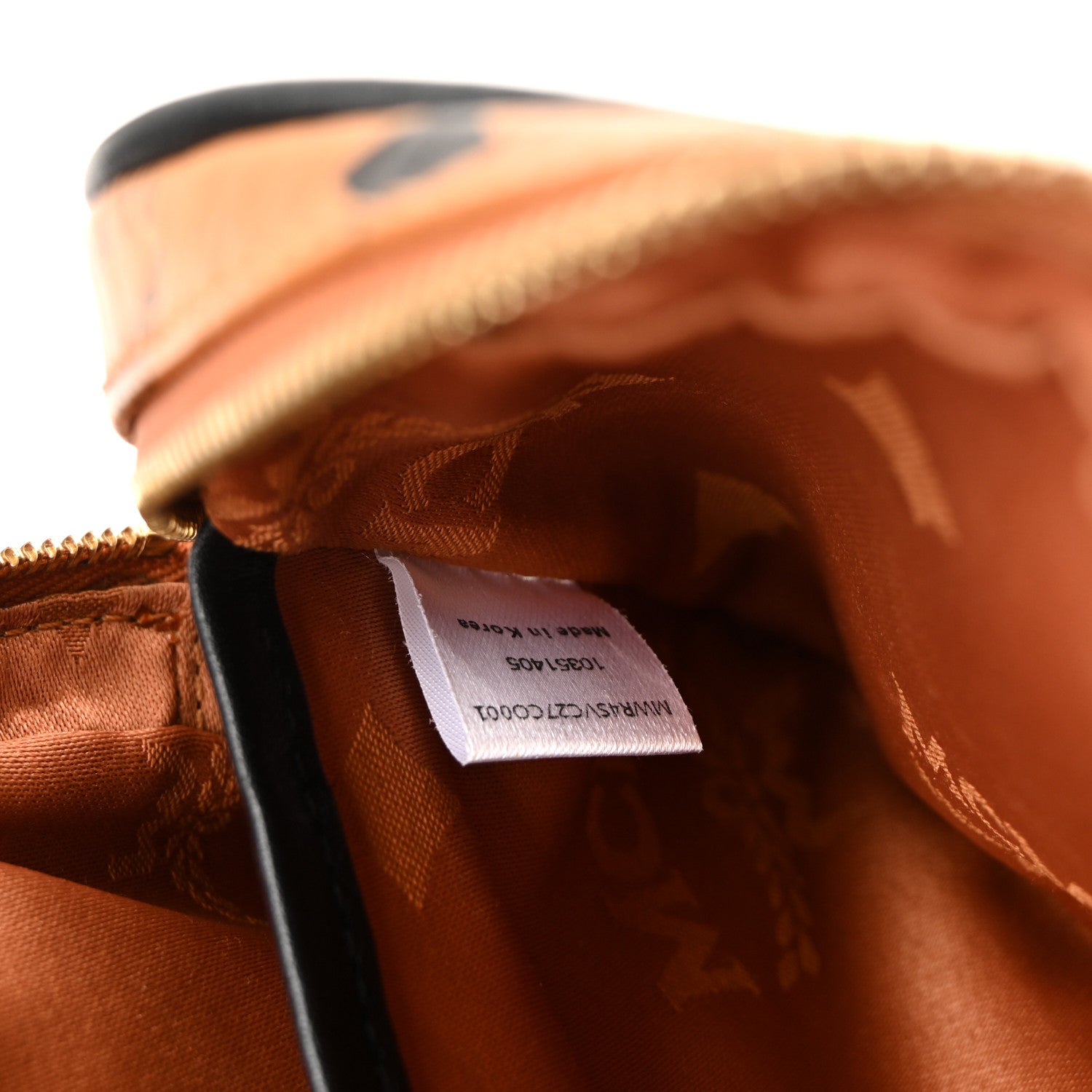 MCM Visetos Mini Camera Crossbody Bag Cognac 7 of 10