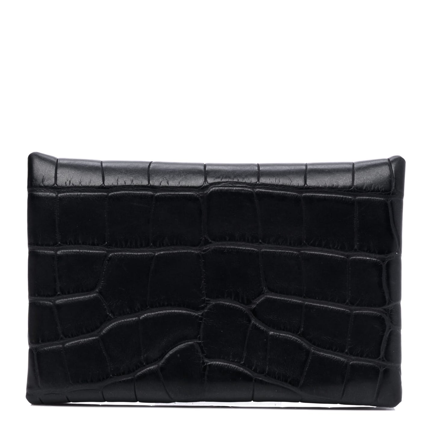 Matte Alligator Calvi Card Case Bleu Marine
