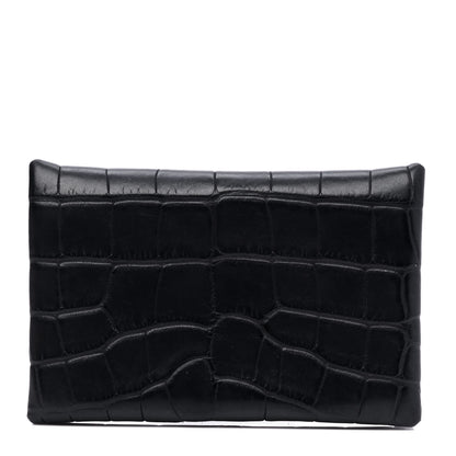 Hermes Matte Alligator Calvi Card Case Bleu Marine 1 of 5