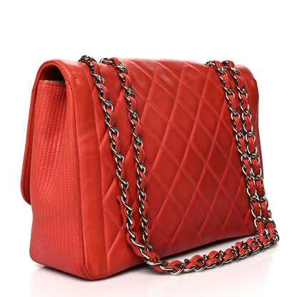 Chanel Lambskin Large Coco Rider Flap Coral 3 of 14