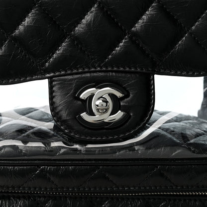 Chanel Crumpled Calfskin PVC Quilted Backpack Black 9 of 11