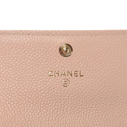 Chanel Caviar Quilted Boy Card Holder Wallet Beige Clair 6 of 9