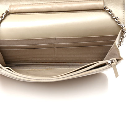 Chanel Caviar Sevruga Wallet on Chain WOC Beige 5 of 11
