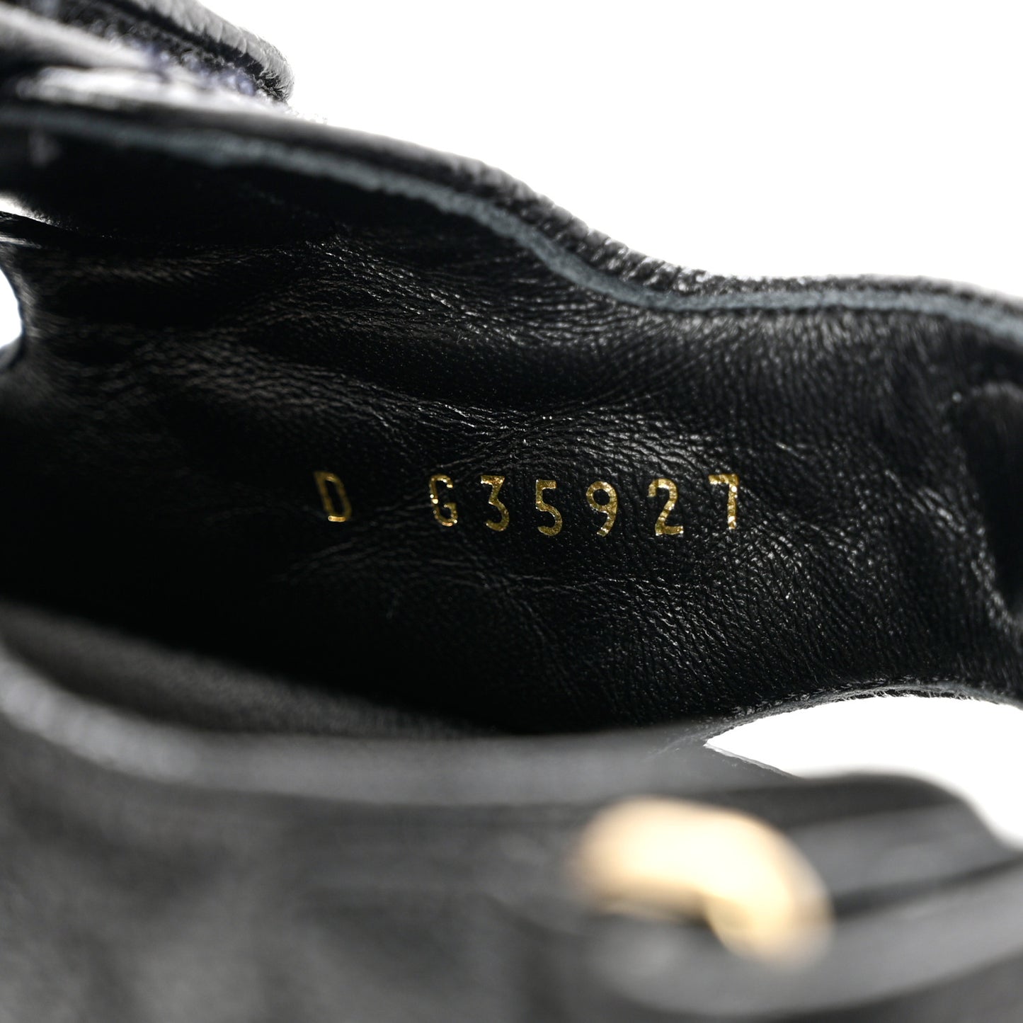 Grained Calfskin Velcro Dad Sandals 37.5 Black