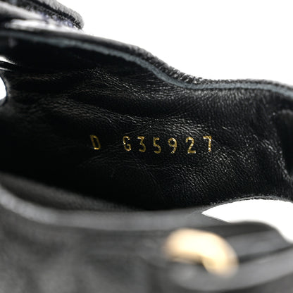 Chanel Grained Calfskin Velcro Dad Sandals 37.5 Black 6 of 9