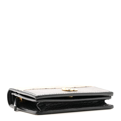 Gucci Dollar Calfskin GG Supreme Monogram GG Marmont Card Case Black Beige Ebony 4 of 7