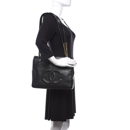 Chanel Caviar CC Shoulder Bag Black 2 of 14