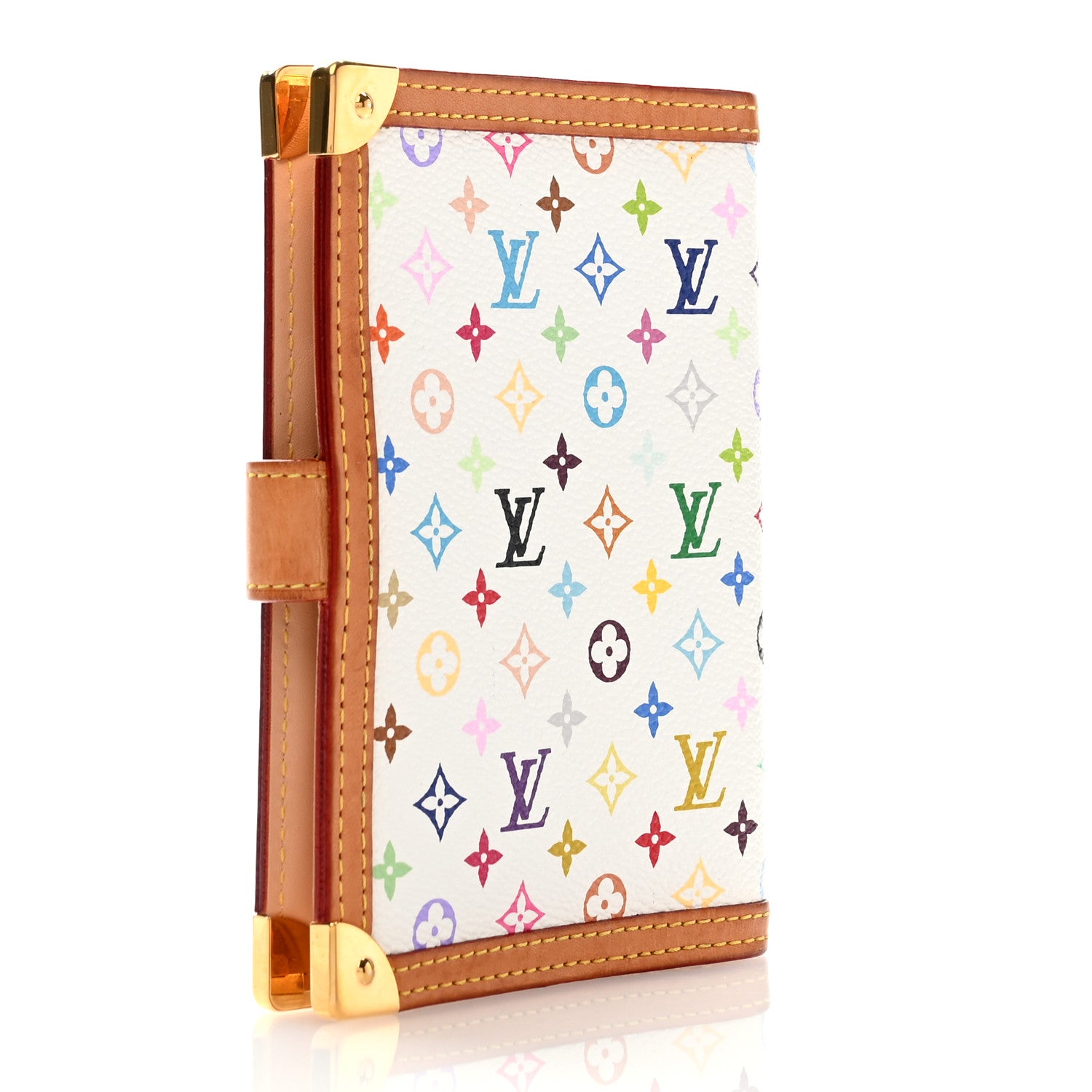 Louis Vuitton Monogram Multicolor Small Ring Agenda Cover White 3 of 10