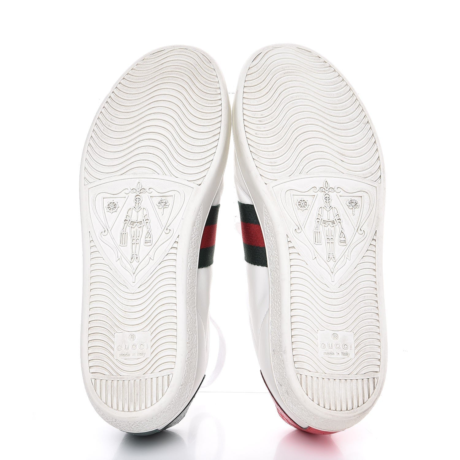 Gucci Calfskin Ayers Bee Embroidered Ace Sneakers 39 White Green 5 of 13