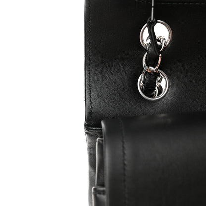 Chanel Lambskin Chevron Quilted Medium Double Flap Black 13 of 14