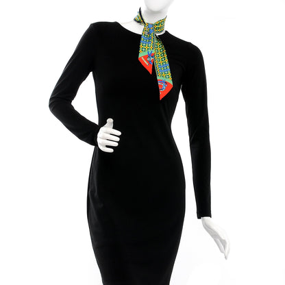 Hermes Silk Voitures Nouvelles Twilly Vert Anis Rouge 2 of 5