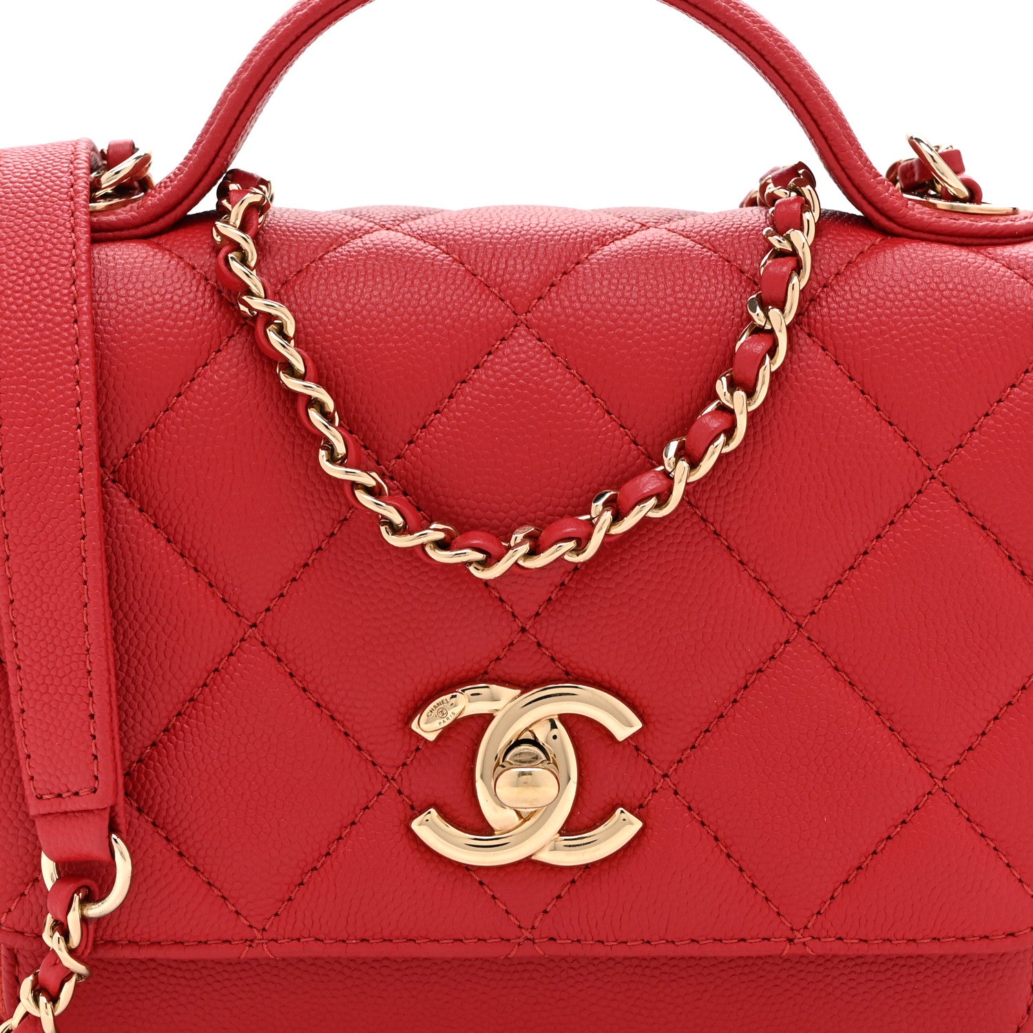 Chanel Caviar Quilted Small Business Affinity Flap Red 8 of 11