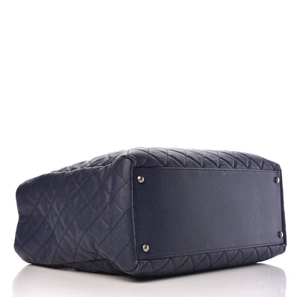 Chanel Caviar Quilted Large Coco Handle Shopping Tote Navy 4 of 10